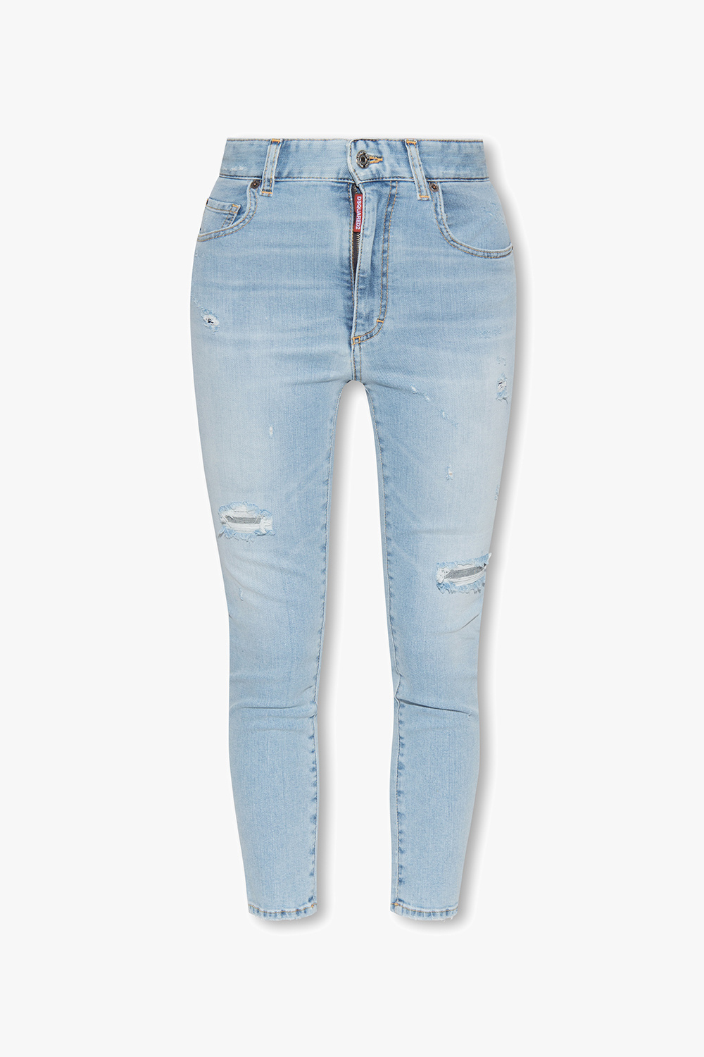 VbjdevelopmentsShops Denmark - Love this jeans so comfy soft stretchy  materal excellent fit - Light blue 'Cropped Twiggy' jeans Dsquared2
